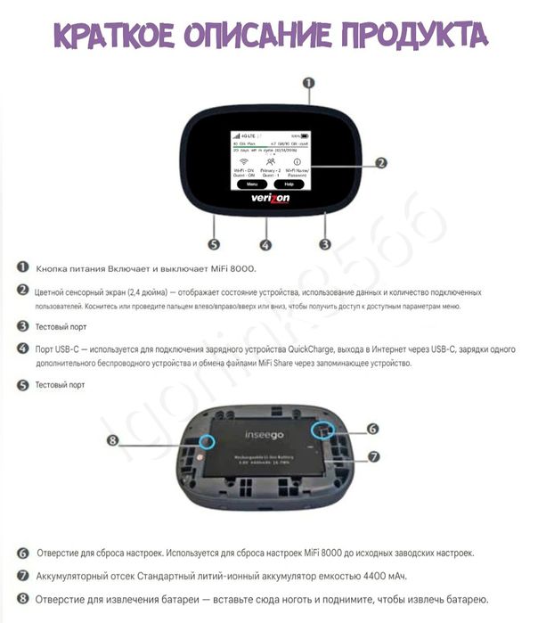 Комплект  мобильного интернета 4G Novatel +Антенна MIMO 7dBi