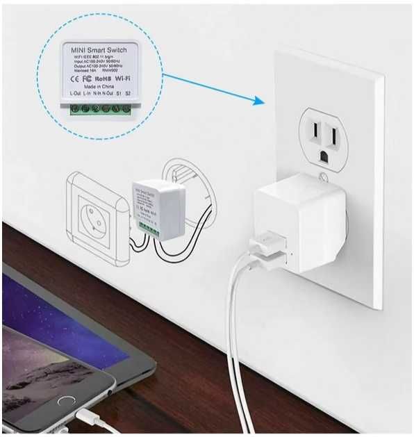 Розумне реле Mini Smart Switch WiFi 20A