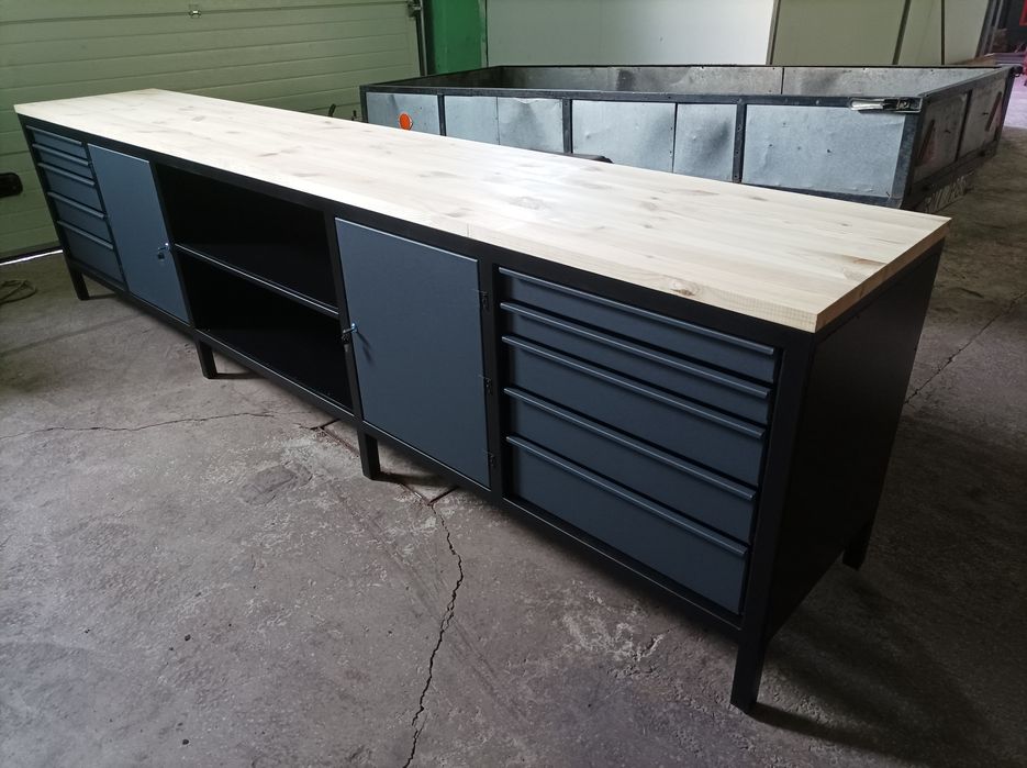 Solidny stół warsztatowy metalowy ciężki