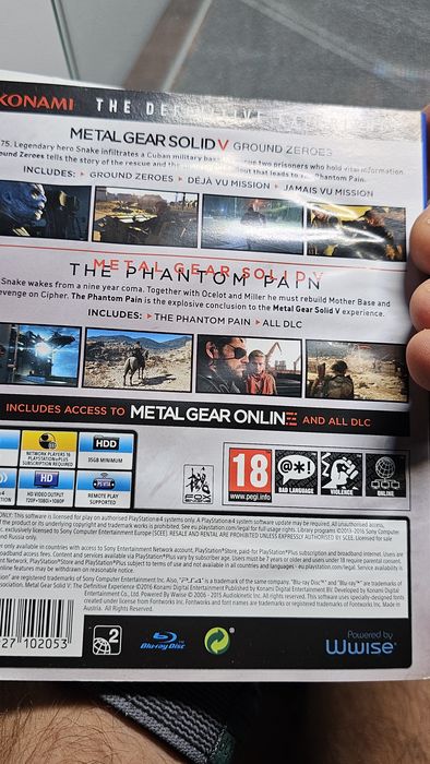 Metal Gear Solid V Definitive Experience Ground Zeroes  + The Phantom Pain Complete Edition  PS4 PlayStation 4