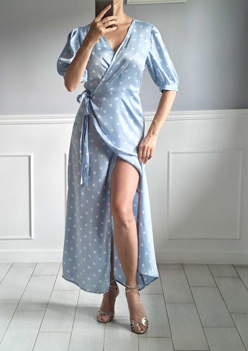 Sukienka Vila błękitna kropki 40