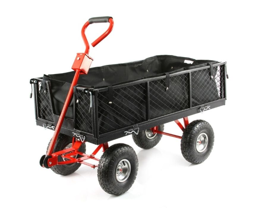 Wózek ogrodowy 400kg uchwyt hak + wkład materiałowy