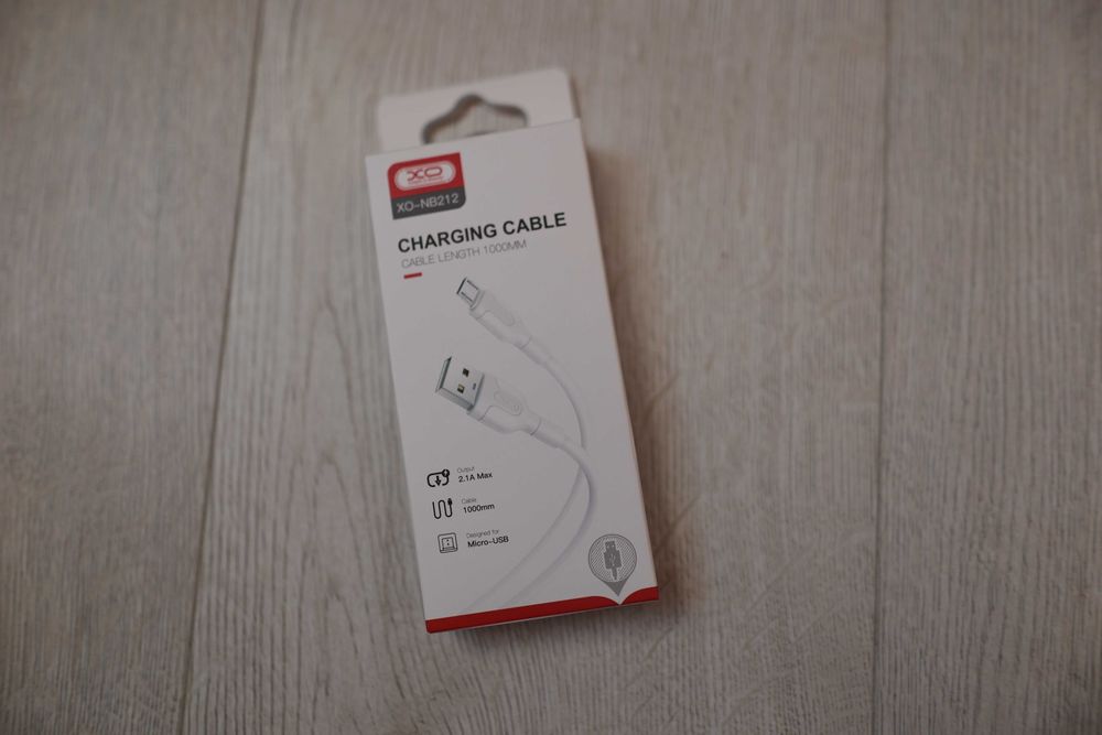 Kabelek USB do ładowania telefonu 2.1 A micro USB 1 m x 2 szt.