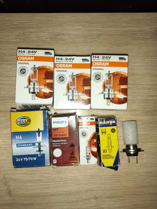 Лампы 24V Scania/Volvo: ближний/дальний свет, габариты, поворотники