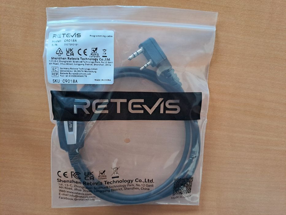 Radio Retevis RA79 5W vhf/uhf 2m/70cm + Cabo de Programação