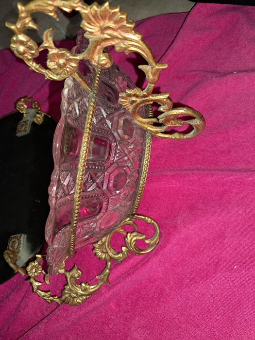 Fruteira/ Despeja bolso antigo em vidro