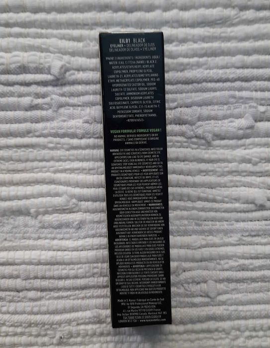 NYX Professional Makeup Epic eyeliner super cienki czarny 01, 1 ml