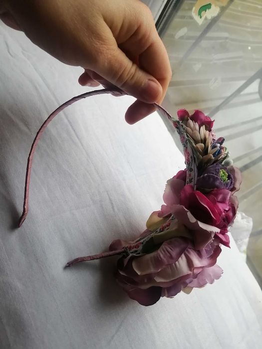 Обруч ободок з квітами вінок на голову прикраси для волосся