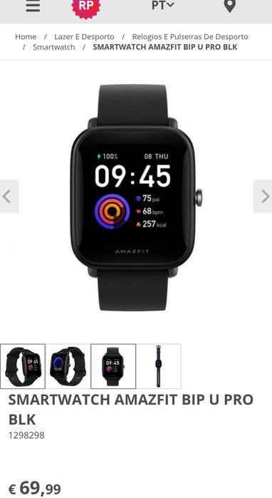 Xiaomi Amazfit Bip U Pro c/ GPS e SPO2