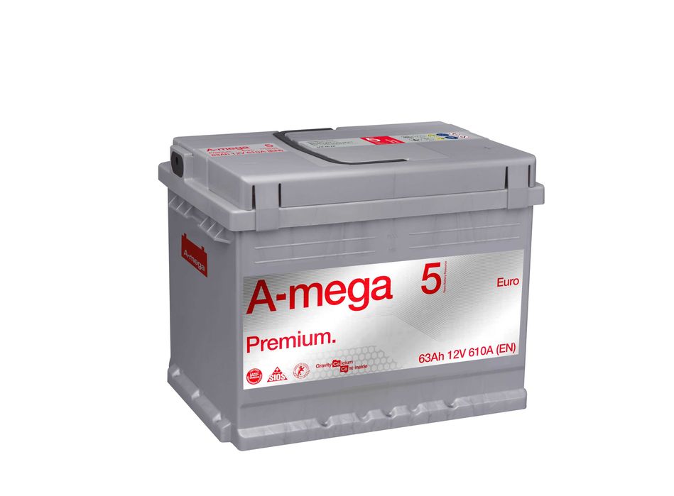 Akumulator Amega 63 Ah 610 A PREMIUM M5