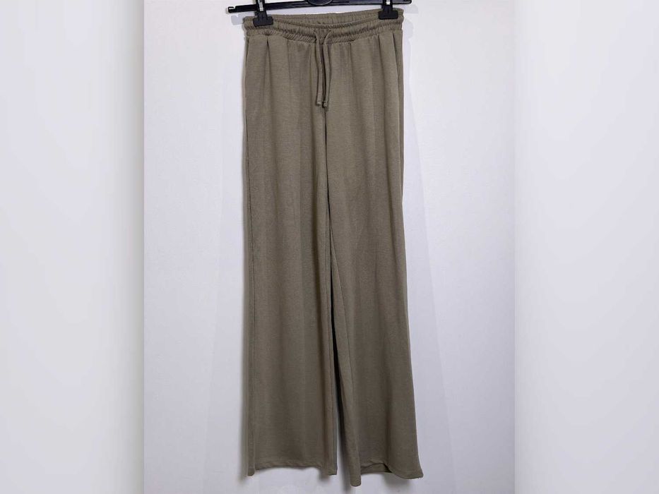 Spodnie khaki szerokie nogawki wysoki stan XS / 34 / 6