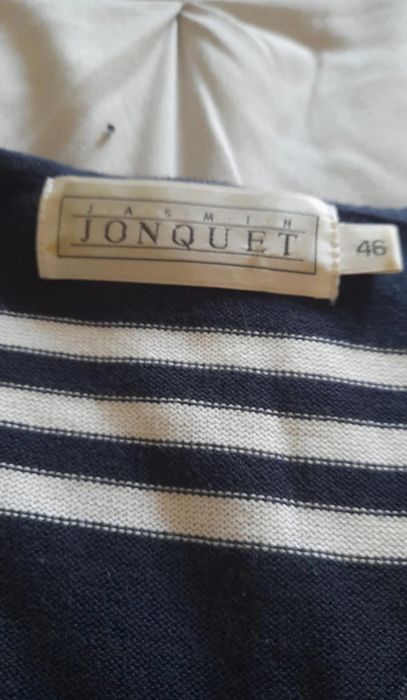 Camisola manga curta com riscas