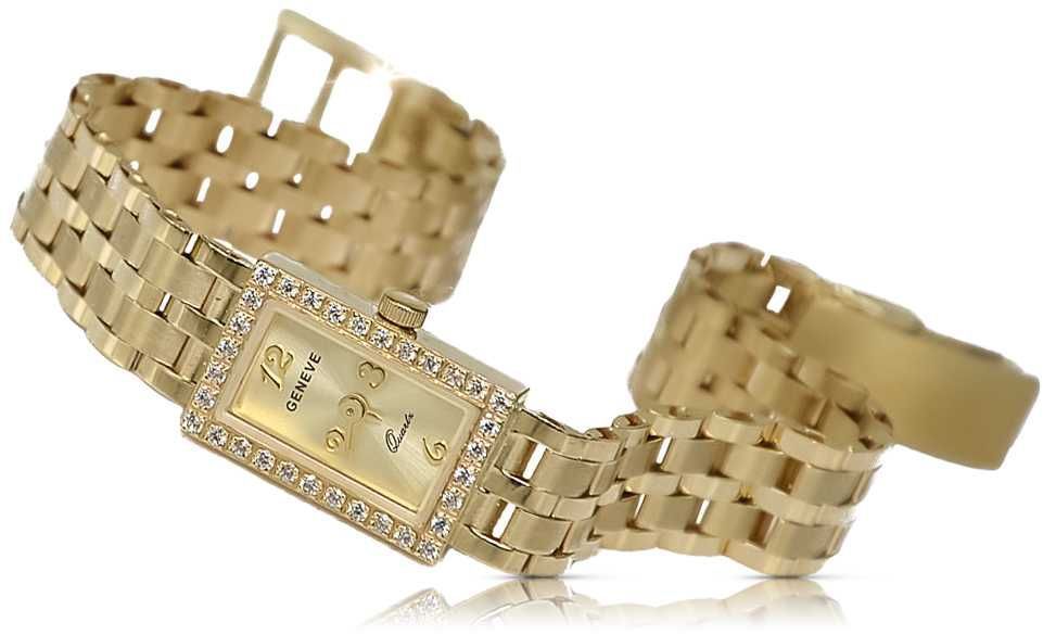 PRZEŚLICZNY złoty damski zegarek 26,6g 14k - NAJTANIEJ! lw008y B