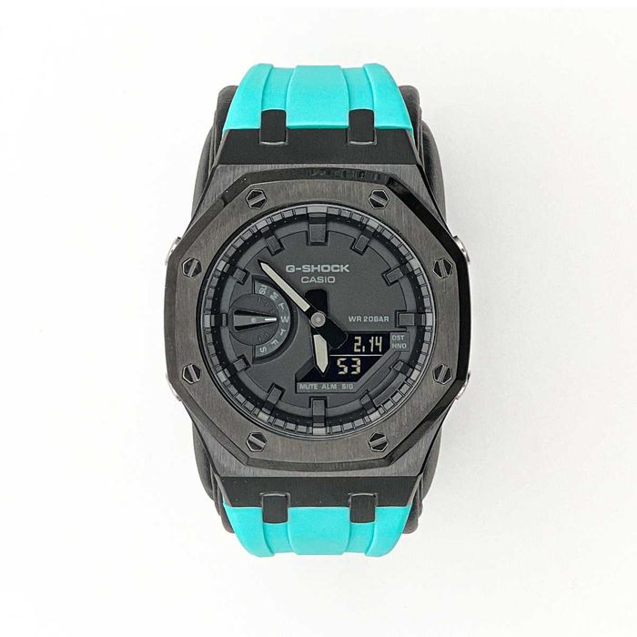 Spersonalizowany Casioak Niebieski Casio G-SHOCK Czarna Tarcza