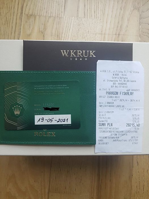 Rolex OP 34mm 115200 W.KRUK