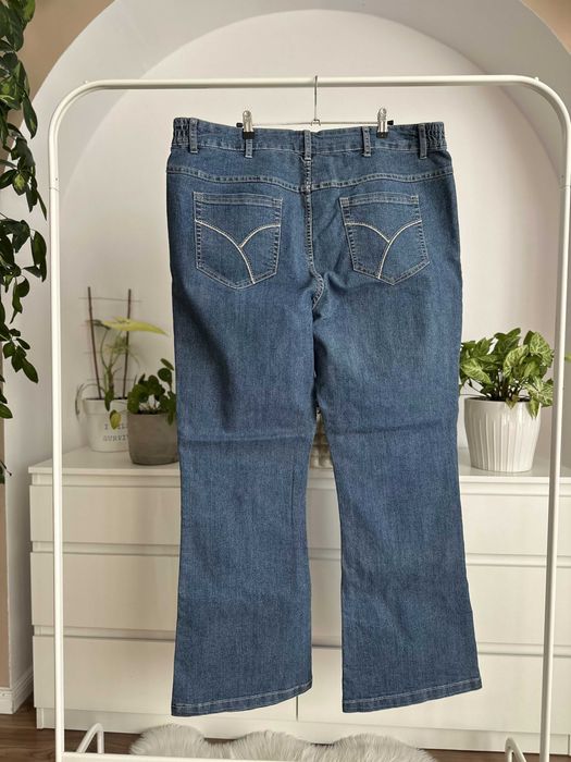 Jeansy wide leg PLUS SIZE damskie z wysokim stanem 52 ELLOS SPG0020