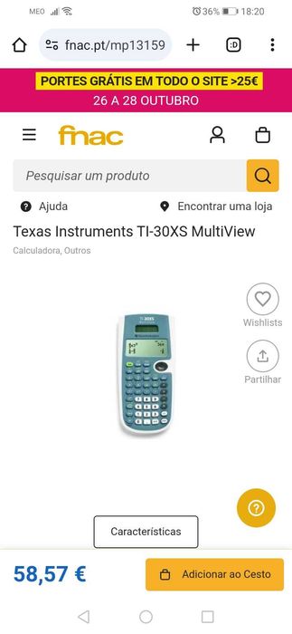 Calculadora Científica Texas Instruments TI-30XS MultiView