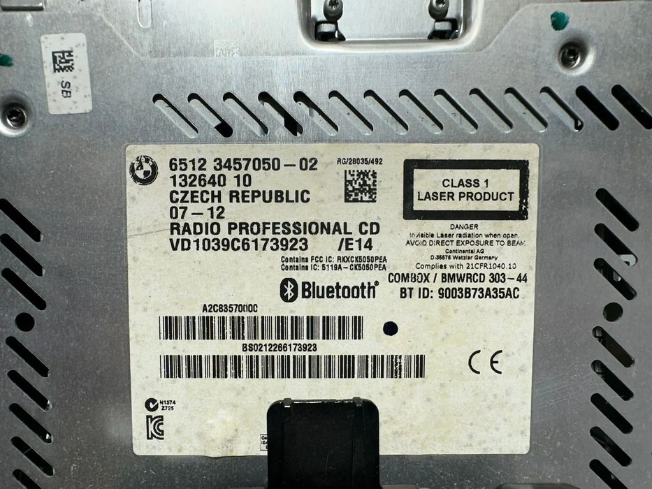 Auto Radio CD Mini Boost Bluetooth Original BMW Mini 3457050 2009 -