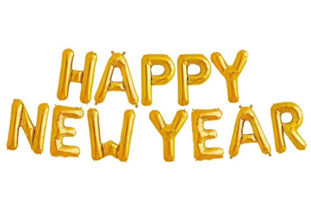 Artigos para festa - Balão de letras HAPPY NEW YEAR