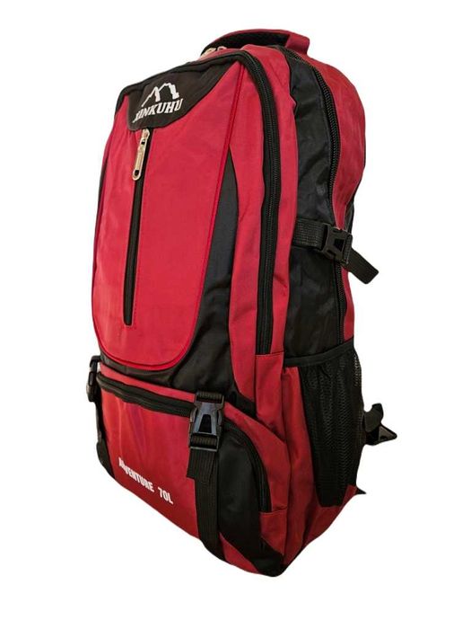 Nowy plecak trekkingowy turystyczny na wakacje duży bordowy 60l 70l