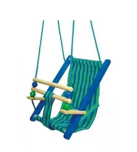 Huśtawka dla dzieci BAJO drewniana z materiałem