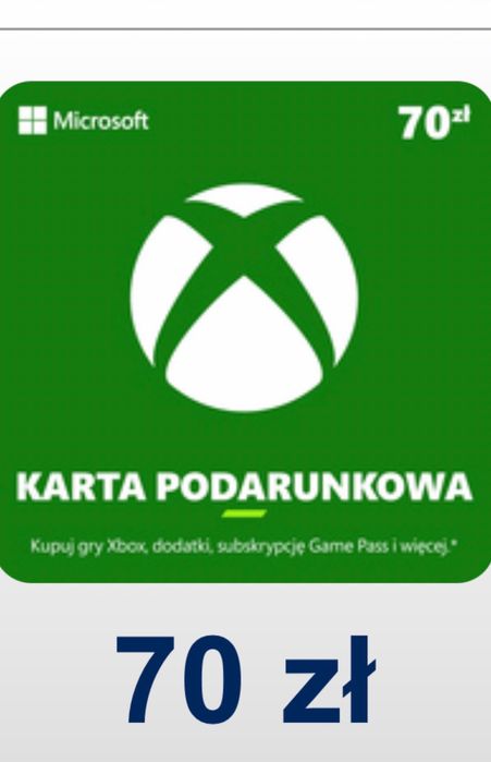 Karta podarunkowa Microsoft Xbox 70
