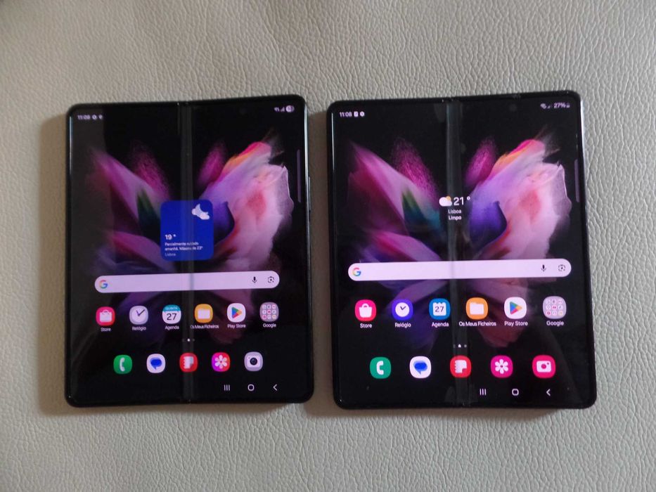 2x Samsung Galaxy Z Fold3 5G – 512GB + 256GB – Bom estado – VENDO O CONJUNTO