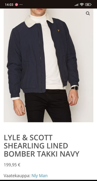 Продам куртку бомбер Lyle & Scott
SHEARLING LINED
BOMBER TAKKI NAVY