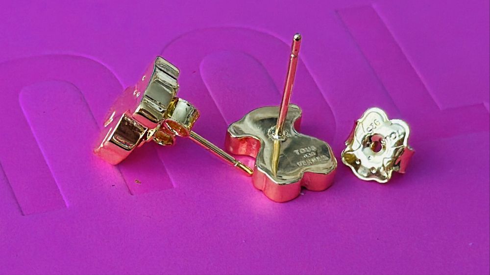 Tous Sweet dolls nowe kolczyki miś 1cm