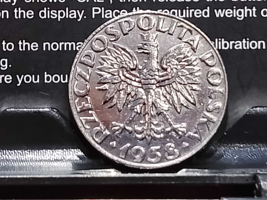 50 groszy 1938 zzm. GG,Niklowana,rzadki stan
