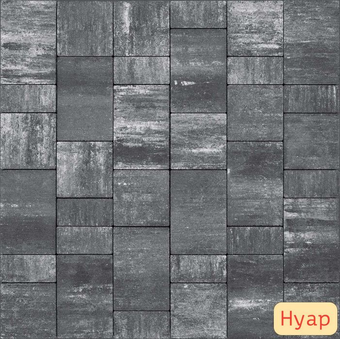 РОЗПРОДАЖ тротуарна плитка Лайнстоун Нуар h40