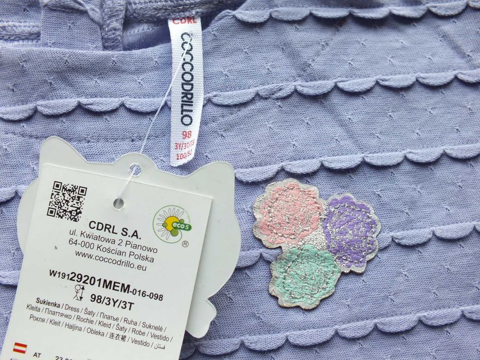 Nowa sukienka Coccodrillo roz. 98