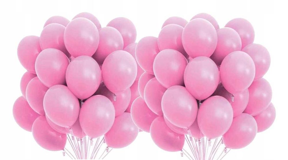 Balony lateksowe 10-calowe RÓŻOWE 25 szt ok. 25 cm