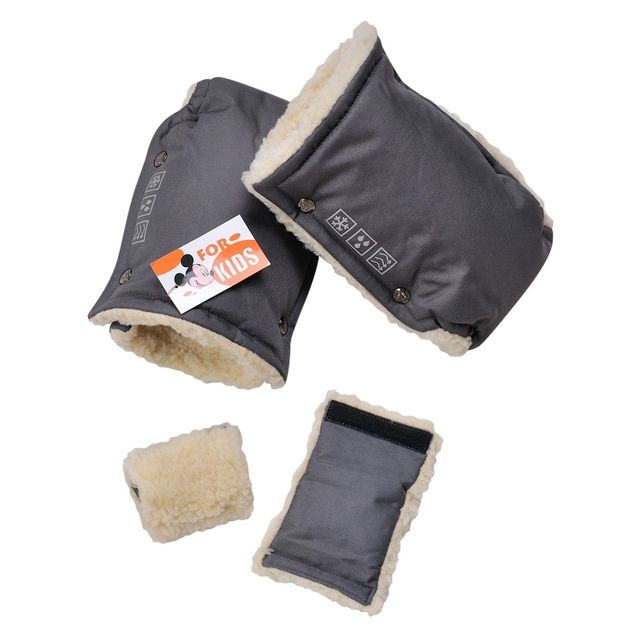 Рукавиці-муфти на овчині для дитячих колясок і санчат For Kids