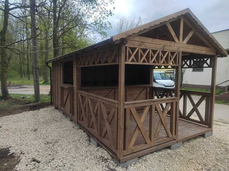 DOMEK HANDLOWY 7 Drewniany Sklepik - Pawilon Targowy Jarmark PRODUCENT