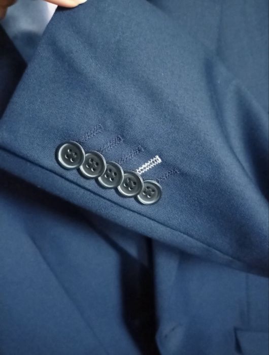 Granatowy garnitur Guittard męski 176 wzrostu