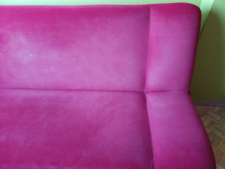 Kanapa wersalka dwuosobowa Bajka Bodzio czerwona używana dobry stan