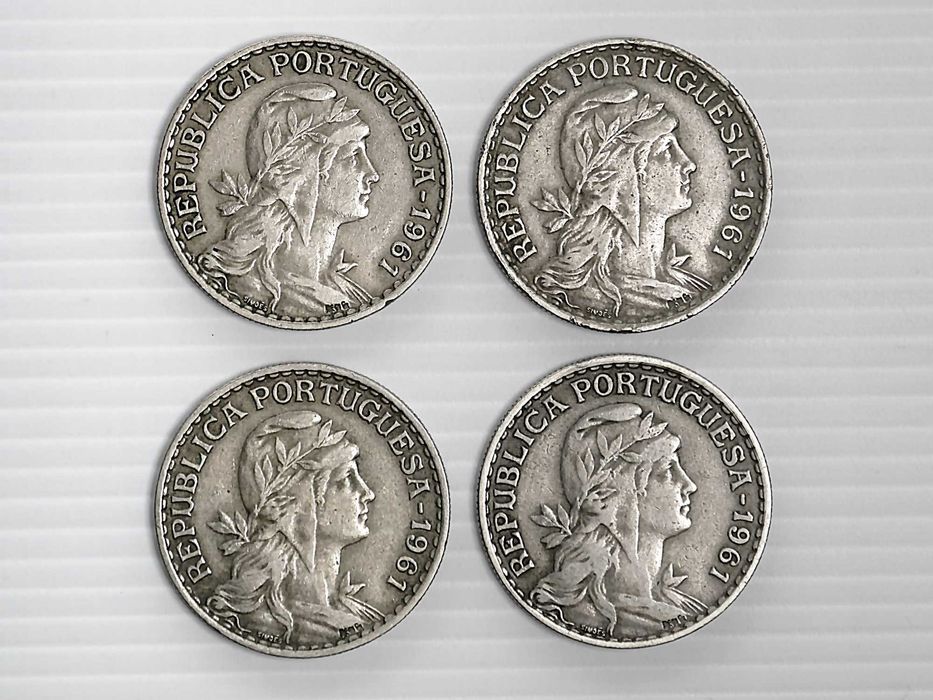 Lote de 4 Moedas 1 Escudo 1961