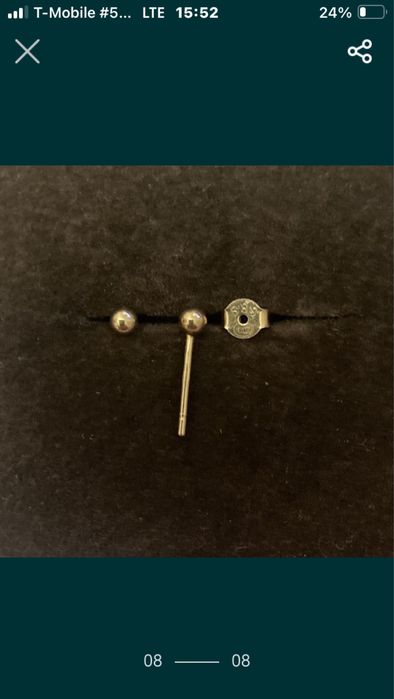 Nowe złote kolczyki 585