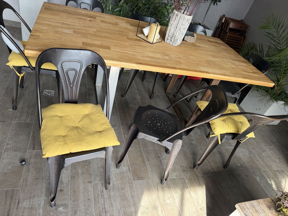 Krzesla stalowe loftowe noweczesne loft 8 sztuk