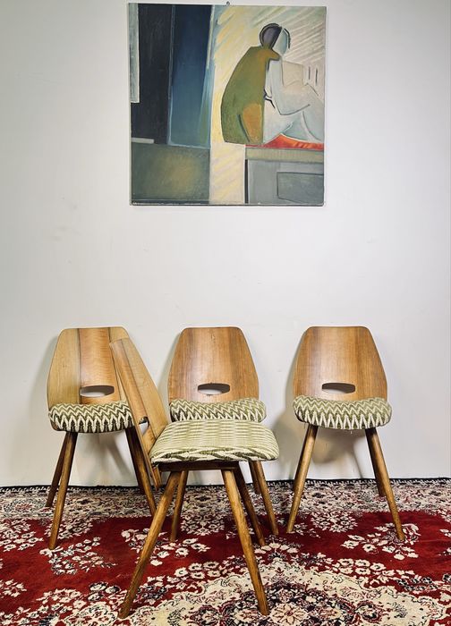 Krzesla PRL Lollipop F Jirak Tatra Nabytok Czechy mat 1958 kolekcje