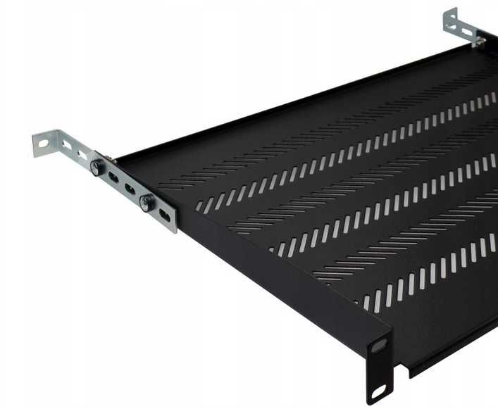 Półka stała 19", 1U, gł. 350 mm, nośność 25 kg, mocowanie w 4 punktach ...