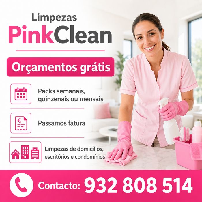 PinkClean limpezas Packs mensais quinzenais