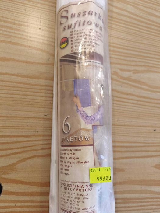 Suszarka sufitowa NOWA SNB 6 prętowa 130 cm