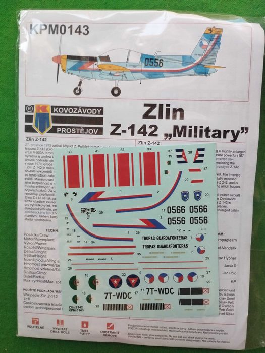 1/72 KP Kovozasvody Prostejov KPM0143 Zlin Z 142 Military version kit modelismo