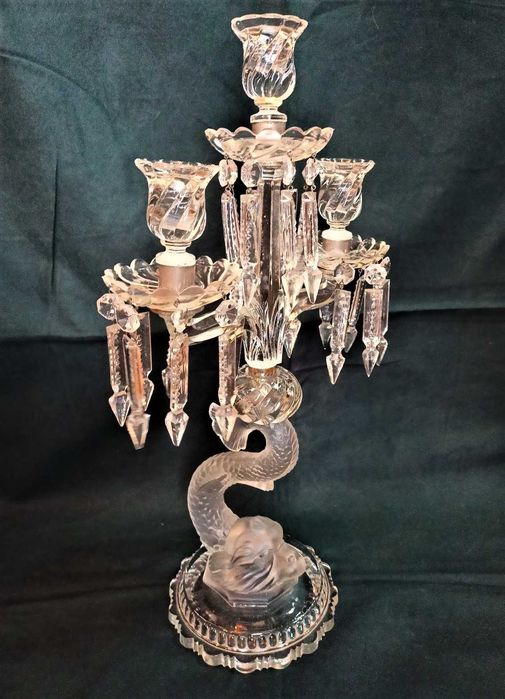 Candelabro Vidro 3 Lumes Peixe