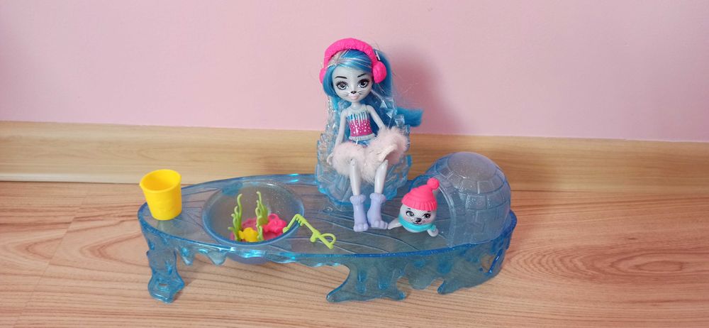 Enchantimals foka - zestaw zimowe wędkowanie