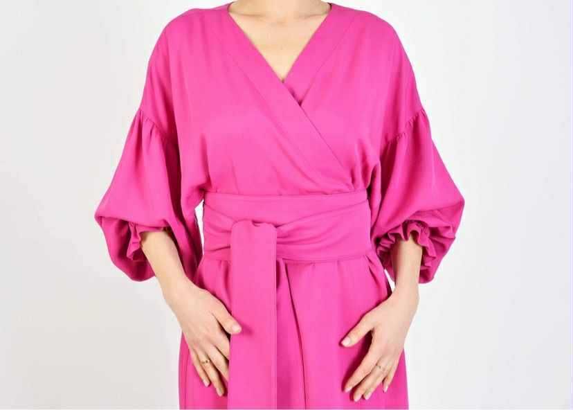 Tkanina wiskoza twill wiskozowy fuksja 5 m