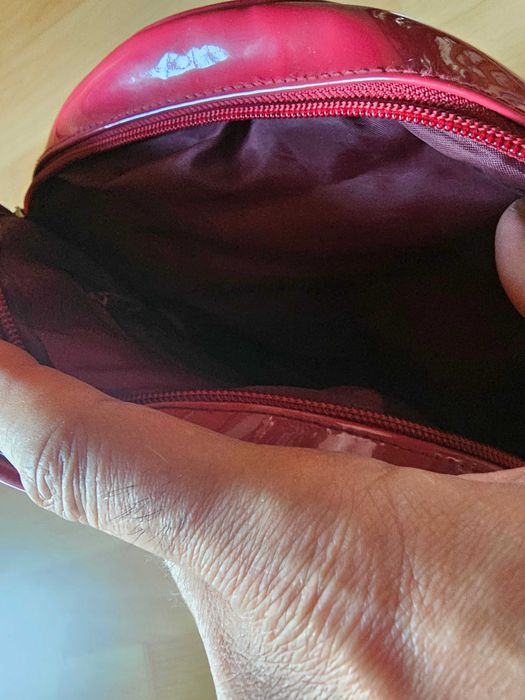 Mała torebka lakierowana połysk różowo biała New Bags