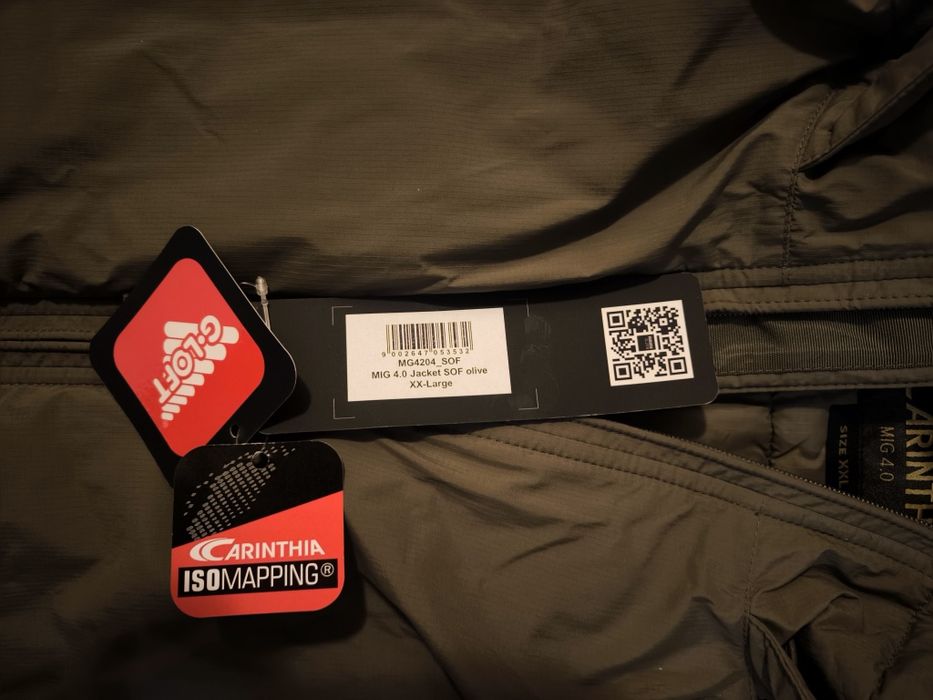 Куртка Carinthia mig 4.0 (jacket SOF) olive XX-large (по факту XL)